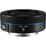 Samsung 16mm f/2.4 Ultra Wide Pancake Lens for NX Cameras (Black)