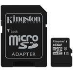 Kingston 16GB microSDHC Memory Card Class 10 with SD Adapter