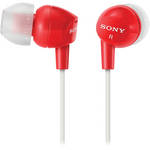 Sony DR-EX12iP In-Ear Stereo Headphones with Mic and Remote (Red)