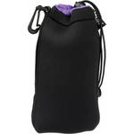 Zing Designs LPP1 Large Drawstring Pouch (Black with Purple Trim)