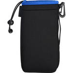 Zing Designs LPB1 Large Drawstring Pouch (Black with Blue Trim)