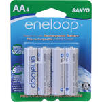 Sanyo Eneloop AA Rechargeable Ni-MH Batteries (2000mAh, Blister Pack of 4)