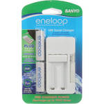 Sanyo Eneloop AA NiMH 2-Pack with USB Charger