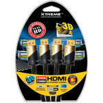 Xtreme Cables High-Speed Gold & Braided HDMI Cable With Ethernet - 6' (2-Pack)