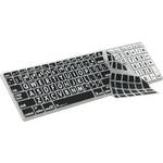 LogicKeyboard XLPrint LogicSkin Transparent Keyboard Cover with Large Print for Apple Ultra Thin Aluminum Keyboard (White on Black)