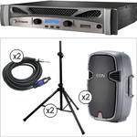 JBL EON 305 Passive 15" Speakers with Crown Power Amplifier Kit