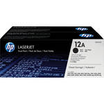 HP / Hewlett Packard 12A Black LaserJet Toner Cartridges Dual Pack