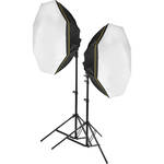 Impact Octacool-9 Fluorescent 2 Light Kit with Octabox (9 Lamps)