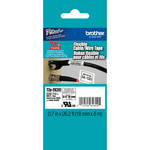 Brother TZFX241 3/4" Black On White Flexible ID Tape (26.2'/8 m)
