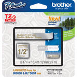 Brother 12mm (0.47") Gold On Satin Silver Tape - 5 m / 16.4'