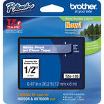 Brother TZe135 1/2" White Print On Clear Tape (26.2'/8 m)