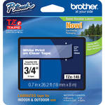 Brother TZe145 3/4" White Print On Clear Tape (26.2'/8 m)