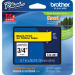 Brother TZe641 3/4" Black Print On Yellow Tape (26.2'/8.0 m)