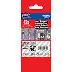 Brother TZeS121 3/8" Black Print On Clear Tape With Extra-Strength Adhesive (26.2'/8.0 m)