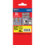 Brother TZeS631 1/2" Black Print On Yellow Tape With Extra-Strength Adhesive (26.2'/8.0 m)