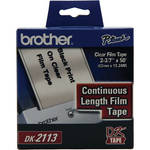 Brother DK2113 2.4" Black Print On Clear Tape (50'/15.2 m)