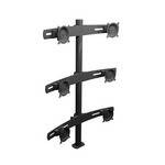 Winsted W5685 Six LCD Pole Mount, Triple Tier