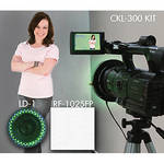 Datavideo Chromakey Kit with Dual-Color LED Light Ring, Controller and Retro-Reflective Screens (110/220V)