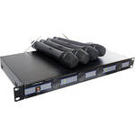 Pyle Pro PDWM5000 4-Mic VHF Wireless Rack Mount Microphone System