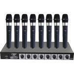 Pyle Pro PDWM8400 8-Mic VHF Wireless Rack Mount Microphone System