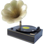 Pyle Pro Classic Horn Phonograph/Turntable with USB (Black)