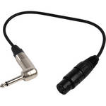 Remote Audio CAX3F1/4MMRA 3-Pin XLR Female to Angled 1/4" Mono Male Cable (12")