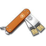 VICTORINOX Swiss Army Slim Flight Alox Duo -   128GB (2x 64GB) - Orange