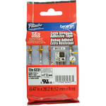 Brother TZeS231 1/2" Black Print On White Tape With Extra-Strength Adhesive (26.2'/8.0 m)