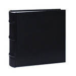 Pioneer Photo Albums Sewn Bonded Leather Book Bound Bi-Directional Album (Black)