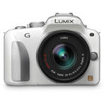 Panasonic Lumix DMC-G3 Mirrorless Micro Four Thirds Digital Camera with G Vario 14-42mm f/3.5 - 5.6 Lens (White)