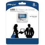 PNY Technologies Micro Sleek Attache 8GB USB Flash Drive (Blue)