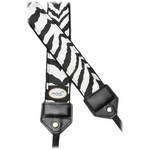 Mod Black Zebra Camera Strap Black and White Zebra Pattern