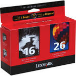 Lexmark Combo Pack 16/26 Black & Color Print Cartridges