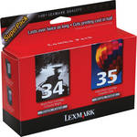 Lexmark Combo Pack 34/35 High Yield Black & Color Print Cartridges