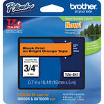 Brother TZeB41 0.7" Black Print On Fluorescent Orange Laminated Tape (16.4'/5.0 m)