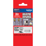Brother TZeS951 1.0" Black Print On Matte Silver Laminated Tape With Extra-Strength Adhesive (26.2'/8.0 m)