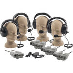 PortaCom PRO-540 4-User ProLink Dual-Ear Wireless Beltpack Intercom System