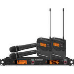 Sennheiser 2000 Series Dual Combo Wireless Microphone System (Black Handhelds)