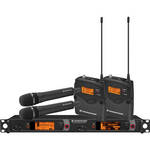 Sennheiser 2000 Series Dual Combo Wireless Microphone System (Black Handhelds)