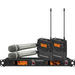 Sennheiser 2000 Series Dual Combo Wireless Microphone System (Nickel Handhelds)