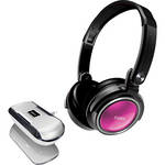 Coby CV18523 Deep Bass Stereo Headphones and Mini MP3 Speaker (Pink)