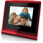 Coby DP356 3.5" Digital Photo Album with Alarm Clock (Red)
