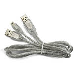 OWC / Other World Computing Y-type Dual USB 2.0 A to 5-pin Mini B Cable (Clear)
