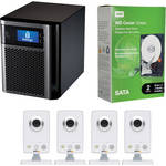 Iomega StorCenter 8TB Network Storage with 4 AXIS M1031-W Cameras