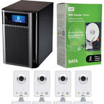 Iomega StorCenter 12TB Network Storage with 4 AXIS M1031-W Cameras