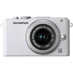 Olympus E-PL3 Mirrorless Micro Four Thirds Digital Camera with 14-42mm II f/3.5-5.6 Lens (White)