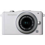 Olympus E-PM1 Digital Camera with 14-42mm II Lens (White)