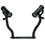 Nocturnal Lights Dual SLX 800xi Video Light Combo with Dual 12" Flex Arm and Tray