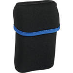 Olympus Neoprene Compact Camera Case with Wrist Strap - Black (Blue Trim)