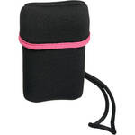 Olympus Neoprene Compact Camera Case with Wrist Strap - Black (Pink Trim)